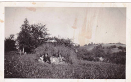 Photo Originale - 1931 - AUBERTIN (66 ) Pyrenées Atlantiques - Dans Le Pré Devant Le Presbytere - Orte