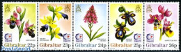 Gibraltar 1995 Singapore 95, Orchids 5v [::::], Mint NH, Nature - Flowers & Plants - Orchids - Gibraltar