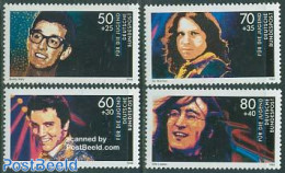 Germany, Federal Republic 1988 Pop Musicians 4v, Mint NH, Performance Art - Elvis Presley - Music - Popular Music - Unused Stamps