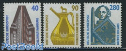 Germany, Federal Republic 1988 Definitives, Tourism 3v, Mint NH, Art - Art & Antique Objects - Modern Architecture - Unused Stamps