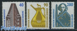 Germany, Federal Republic 1988 Definitives, Tourism 3v, Mint NH, Art - Art & Antique Objects - Modern Architecture - Ongebruikt