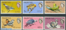 Mauritius 1968 Definitives, Birds 6v, Mint NH, Nature - Birds - Parrots - Mauricio (1968-...)