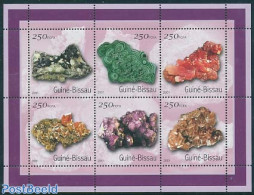 Guinea Bissau 2001 Minerals 6v M/s, Mint NH, History - Geology - Guinée-Bissau