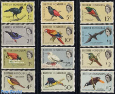 Belize/British Honduras 1962 Birds 12v, Mint NH, Nature - Birds - Parrots - Hummingbirds - Toucans - Britisch-Honduras (...-1970)