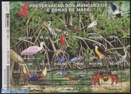 Brazil 2004 Environment S/s, Mint NH, Nature - Birds - Shells & Crustaceans - Crabs And Lobsters - Neufs