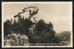 AK Lugano, Monte S. Salvatore, Haus Mit Dachterrasse Auf Berg  - Lugano