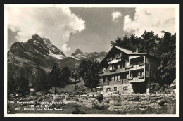 AK Braunwald, Pension Friedheim Mit Ortstock Und Hoher Turm  - Braunwald