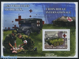 Comoros 2008 Red Cross, Vehicles S/s, Mint NH, Health - Transport - Red Cross - Automobiles - Cruz Roja