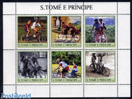 Sao Tome/Principe 2003 Tandem Cycles 6v M/s, Mint NH, Sport - Cycling - Radsport