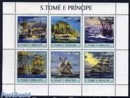 Sao Tome/Principe 2003 Ships 6v M/s, Mint NH, Transport - Ships And Boats - Bateaux