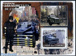 Comoros 2009 Riot Vehicles S/s, Mint NH, Transport - Automobiles - Automobili