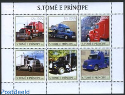 Sao Tome/Principe 2003 American Trucks 6v M/s, Mint NH, Transport - Automobiles - Voitures