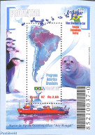 Brazil 1997 Proantar S/s, Mint NH, Nature - Science - Various - Penguins - Sea Mammals - The Arctic & Antarctica - Maps - Unused Stamps