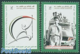 United Arab Emirates 2005 Scouting Meeting 2v, Mint NH, Sport - Transport - Scouting - Automobiles - Voitures