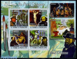 Sao Tome/Principe 2008 Paul Cezanne Nude Paintings 4v M/s, Mint NH, Art - Modern Art (1850-present) - Nude Paintings -.. - São Tomé Und Príncipe