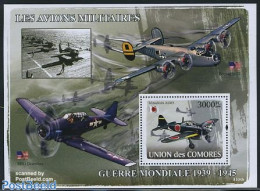 Comoros 2008 World War II Airplanes S/s, Mint NH, History - Transport - World War II - Aircraft & Aviation - Guerre Mondiale (Seconde)