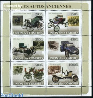 Comoros 2008 Vintage Cars 6v M/s, Mint NH, Transport - Automobiles - Automobili