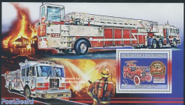 Guinea, Republic 2006 Ford T Fire Truck S/s, Mint NH, Transport - Automobiles - Fire Fighters & Prevention - Coches