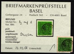 Württemberg 3 Y Gestempelt Befund Basel #IS139 - Oblitérés