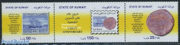 Kuwait 2007 Philatelic & Numismatic Soc. 3v [::], Mint NH, Transport - Various - Stamps On Stamps - Ships And Boats - .. - Francobolli Su Francobolli