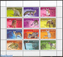United Arab Emirates 2003 Arab Fauna 12v M/s, Mint NH, Nature - Animals (others & Mixed) - Cat Family - Cats - Other & Unclassified