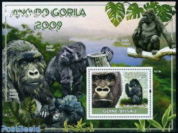 Guinea Bissau 2009 Gorillas S/s, Mint NH, Nature - Animals (others & Mixed) - Guinée-Bissau