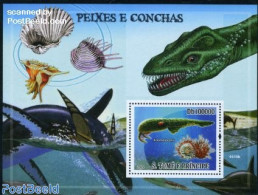 Sao Tome/Principe 2009 Fish & Shells S/s, Mint NH, Nature - Prehistoric Animals - Shells & Crustaceans - Vor- U. Frühgeschichte