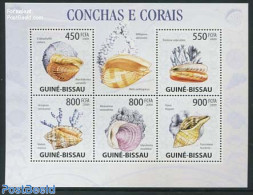 Guinea Bissau 2009 Shells 5v M/s, Mint NH, Nature - Shells & Crustaceans - Vita Acquatica