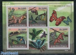 Sao Tome/Principe 2009 Butterflies 4v M/s, Mint NH, Nature - Butterflies - Sao Tome And Principe