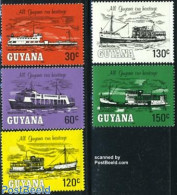 Guyana 1983 Ships 5v, Mint NH, Transport - Ships And Boats - Bateaux