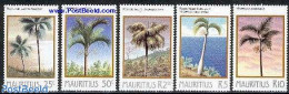 Mauritius 1984 Palm Trees 5v, Mint NH, Nature - Trees & Forests - Rotary Club