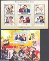 Mozambique 2009 Chinese Movie Personalities 2 S/s, Mint NH, Performance Art - Movie Stars - Actors