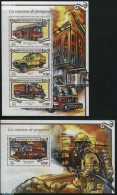 Niger 2015 Fire Engines 2 S/s, Mint NH, Transport - Automobiles - Fire Fighters & Prevention - Coches