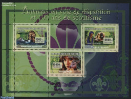 Guinea, Republic 2007 Endangered Animals 3v M/s, Mint NH, Nature - Performance Art - Sport - Animals (others & Mixed) .. - Actors