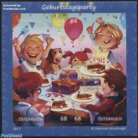 Austria 2017 Birthday Party S-a S/s, Mint NH, Health - Nature - Food & Drink - Dogs - Art - Comics (except Disney) - Nuevos