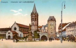 73816620 Eisenach Nikolaitor Mit Lutherdenkmal  - Eisenach