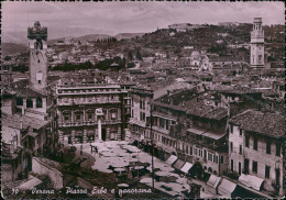 G774 Cartolina Verona Citta' Piazza Erbe E Panorama - Verona