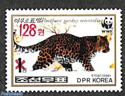 Korea, North 2006 128W On 1W Red Overprint, Stamp Out Of Set, Mint NH, Nature - Animals (others & Mixed) - Cat Family .. - Corée Du Nord