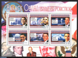 Guinea, Republic 2009 Barack Obama M/s, Mint NH, History - Sport - Transport - American Presidents - Nobel Prize Winne.. - Nobelprijs