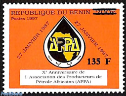Benin 1998 10th Anniversary Of The Association Of African Petroleum Producers, Overprint, Mint NH, History - Afriqueeu.. - Neufs