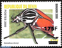 Benin 2005 Goliath Beetle, Goliathus Druryi, Overprint, Mint NH, Nature - Various - Animals (others & Mixed) - Insects.. - Ungebraucht