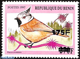 Benin 2005 Bird, Parus Cristatus, Overprint, Mint NH, Nature - Various - Animals (others & Mixed) - Birds - Errors, Mi.. - Ongebruikt