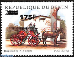 Benin 2005 Fire Carriage, Horse, Overprint, Mint NH, Nature - Transport - Horses - Post - Fire Fighters & Prevention - Nuevos