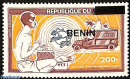 Benin 2008 100 Years Of The Upu, Overprint, Mint NH, History - Nature - Performance Art - Sport - Transport - Native P.. - Nuevos