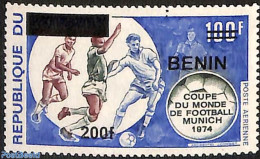 Benin 2008 Munich Soccer World Cup, Football, Overprint, Mint NH, Sport - Football - Sport (other And Mixed) - Unused Stamps
