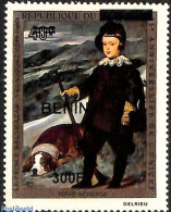 Benin 2008 Painting Of Prince Balthazar By Velasquez, Overprint, Mint NH, Nature - Dogs - Art - Paintings - Unused Stamps