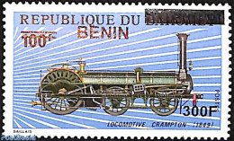 Benin 2008 Locomotive Crampton, Overprint, Mint NH, Transport - Railways - Ongebruikt