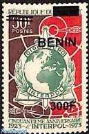 Benin 2008 Fiftieth Anniversary Of Interpol, Overprint, Mint NH, Various - Globes - Ungebraucht