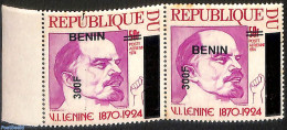 Benin 2008 Set Of 2 Stamps,lenin, Overprint, Mint NH, History - Lenin - Nuevos