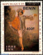 Benin 2009 The Indifferent By Watteau, Overprint, Mint NH, Art - Paintings - Nuevos